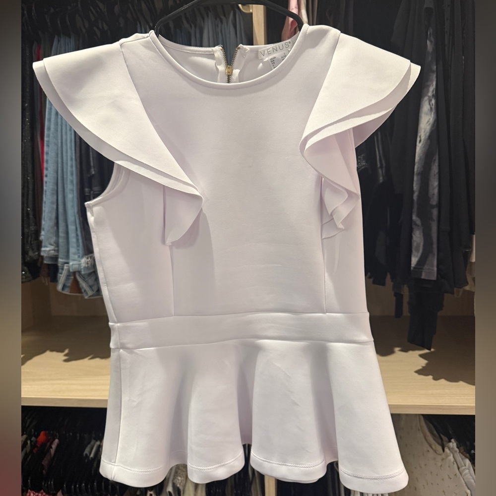 Venus Flutter Sleeve Peplum Top
